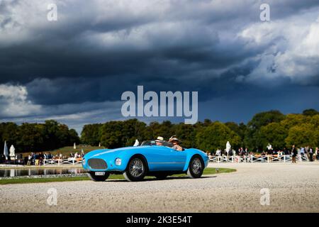 Best of show Talbot-Lago T26 GS Barchetta motto durante la 6th edizione del Chantilly Arts & Elegance - Richard Mille al Domaine du Château de Chantilly, dal 24 al 25 settembre 2025, a Chantilly, Francia - Foto Antonin Vincent / DPPI Foto Stock