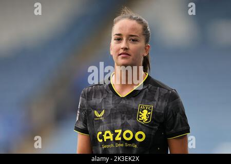 Leicester, Regno Unito. 25th Set, 2022. Leicester, Inghilterra, 25th 2022 settembre: Anna Patten (15 Aston Villa) durante la partita della Barclays fa Womens Super League tra Leicester City e Aston Villa al King Power Stadium di Leicester, Inghilterra. (James Holyoak/SPP) Credit: SPP Sport Press Photo. /Alamy Live News Foto Stock