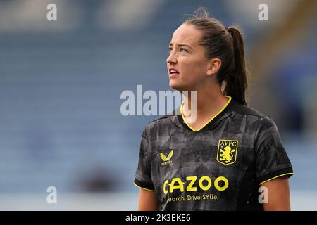 Leicester, Regno Unito. 25th Set, 2022. Leicester, Inghilterra, 25th 2022 settembre: Anna Patten (15 Aston Villa) durante la partita della Barclays fa Womens Super League tra Leicester City e Aston Villa al King Power Stadium di Leicester, Inghilterra. (James Holyoak/SPP) Credit: SPP Sport Press Photo. /Alamy Live News Foto Stock