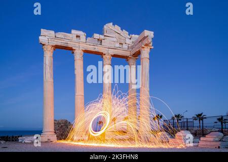 Antica città Apollo Tempio a Manavgat, in Turchia Foto Stock