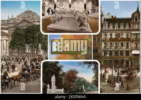 Berlino alla fine degli anni '1800s e all'inizio degli anni '1900s Foto Stock