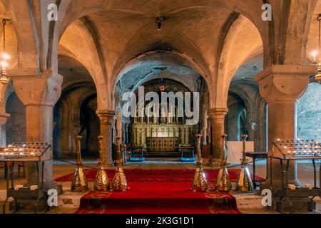 Cappella,di,nostra Signora,Undercroft,Cripta,Cattedrale di Canterbury,Canterbury,Kent,Inghilterra Foto Stock