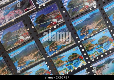 Souvenir dalla città di Parga Grecia vacanze estive viaggi sentimenti europa bellezza luoghi di visitare sfondi di alta qualità grandi immagini Foto Stock