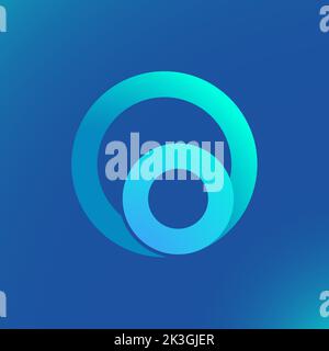 icona simbolo logo cerchio di colore sfumato Illustrazione Vettoriale