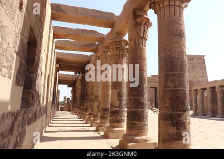 Il Tempio di Philae, Aswan Foto Stock