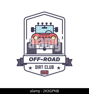 Badge club fuoristrada 4x4 Illustrazione Vettoriale