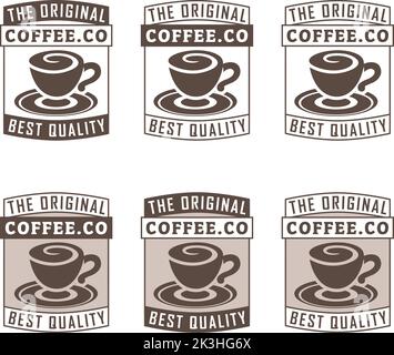 Icona Swirly Coffee Cup isolata su sfondo bianco Illustrazione Vettoriale