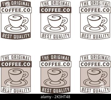 Icona Line Art Swirly Coffee Cup isolata su sfondo bianco Illustrazione Vettoriale