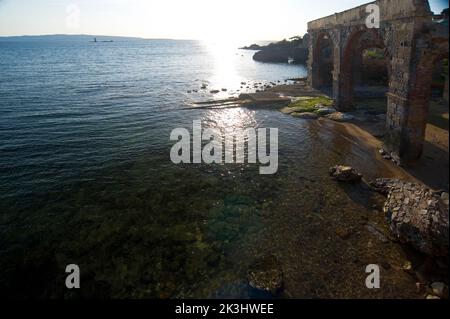 Tonnara, Portoscuso, Provincia di Carbonia e Iglesias, Sardegna, Italia Foto Stock