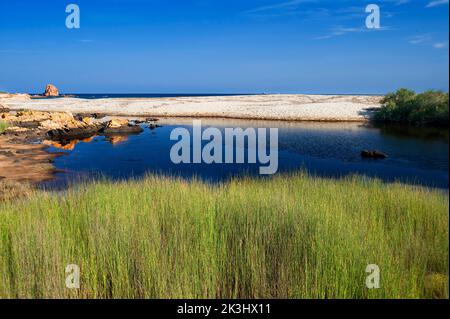 Spiaggia di Quirra, Villaputzu, Provincia di Cagliari, Sardegna, Italia Foto Stock