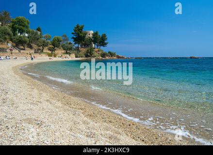 Santa Maria Navarrese, Baunei, provincia Ogliastra, Sardegna, Italia Foto Stock