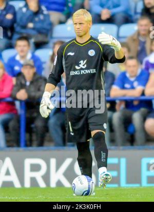 KASPER SCHMEICHEL, PORTIERE DELLA CITTÀ DI LEICESTER Foto Stock