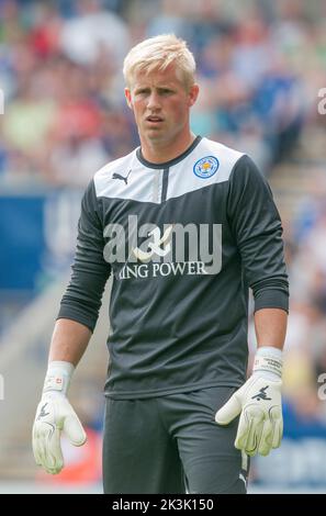 Portiere di Leicester City Kasper Schmeichel Foto Stock