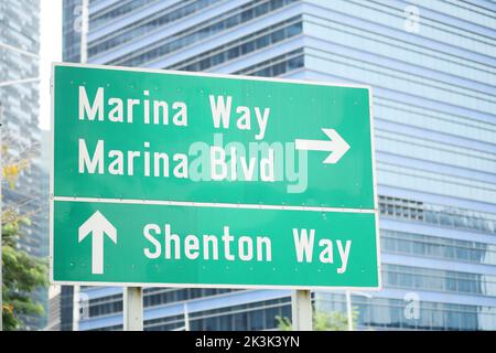 marina way cantare ed edifici Foto Stock