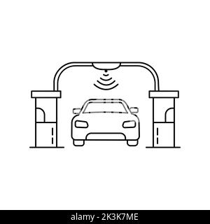 Icone pedaggio elettronico simboli elementi vettoriali per infografica web Illustrazione Vettoriale