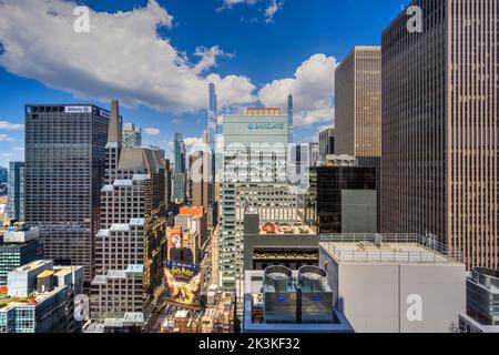 Vista aerea di Midtown Manhattan, New York, USA Foto Stock