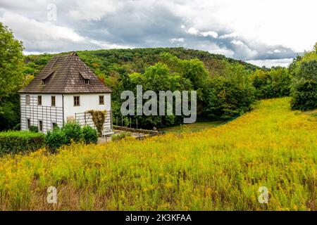 Passeggiate attraverso i parchi di Bad Sulza - Turingia - Germania Foto Stock