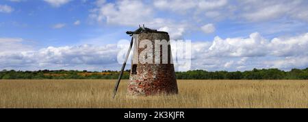 Vista sulla riserva naturale nazionale di Walberswick, sul villaggio di Walberswick, sulla contea di Suffolk, Inghilterra, Regno Unito Foto Stock