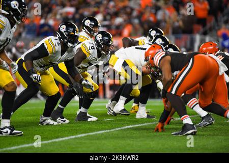 Cleveland, Ohio, Stati Uniti. 22nd Set, 2022. 22nd settembre 2022 Pittsburgh Steelers vs Cleveland Browns a Cleveland, Ohio, al FirstEnergy Stadium. Jake Mysliwczyk/BMR (Credit Image: © Jake Mysliwczyk/BMR via ZUMA Press Wire) Foto Stock