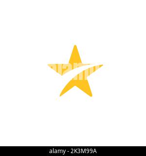 Icona a stella gialla su sfondo bianco Illustrazione Vettoriale