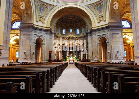 Interno della Cattedrale di St Pauls, St Paul Minnesota Foto Stock