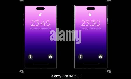 Display del telefono realistico. Moderno computer display isolato. Mockup vettoriale dello schermo. Moderno design della finestra del browser. Mockup vettoriale. Illustrazione Vettoriale