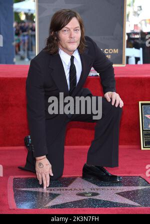 Hollywood, California. USA, 27 settembre 2022, Norman Reedus alla sua cerimonia di premiazione di Hollywood Walk of Fame il 27 settembre 2022 a Hollywood, CA. © OConnor / AFF-USA.com Foto Stock