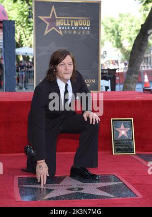 Hollywood, California. USA, 27 settembre 2022, Norman Reedus alla sua cerimonia di premiazione di Hollywood Walk of Fame il 27 settembre 2022 a Hollywood, CA. © OConnor / AFF-USA.com Foto Stock