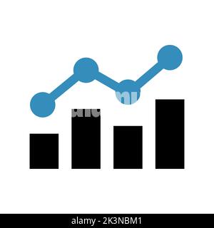 Icona grafico. Diagramma delle statistiche finanziarie Illustrazione Vettoriale