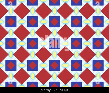 Geometrico senza cuciture tessuto astratto Design con multicolor modello nativo tribale simmetrico perfetto per la moda tessile design cute tessuto a tema Foto Stock