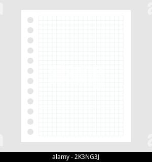 Carta da lettere quadrata e pulita. Foglio vuoto. Vettore isolato su bianco. Illustrazione Vettoriale