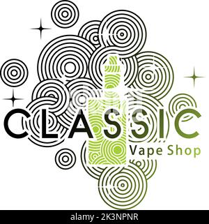 ESCLUSIVO logo vintage di un negozio vape Illustrazione Vettoriale