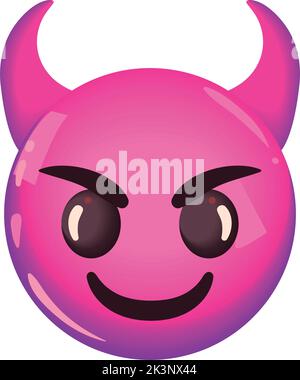 emoji piatto del diavolo Illustrazione Vettoriale