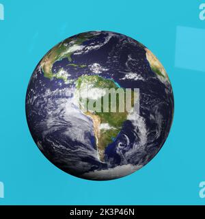 Globe Earth 3D Illustrazione immagine stock Mappa della Terra Vista satellitare Foto Stock