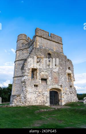 Donnington Castle Gatehouse a Newbury, di fronte a nord-est Foto Stock