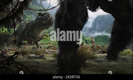 Tyranasaurus Rex Dinosaur & Naomi Watts Film: King Kong (USA/NZ/DE 2005) personaggi: & Ann Darrow regista: Peter Jackson 05 dicembre 2005 **AVVERTENZA** questa fotografia è solo per uso editoriale ed è copyright di UNIVERSAL e/o del fotografo assegnato dalla Film o dalla Production Company e può essere riprodotta solo da pubblicazioni in concomitanza con la promozione del film di cui sopra. È richiesto un credito obbligatorio a UNIVERSAL. Il fotografo deve essere accreditato anche quando è noto. Nessun uso commerciale può essere concesso senza autorizzazione scritta da parte della Film Company. Foto Stock