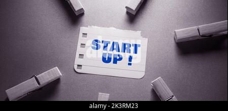 Primo piano immagine concettuale di un'idea di business che mostra Start Foto Stock