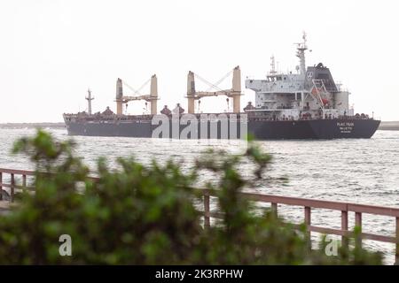 Bulker Carrier con partenza da Durban. Foto Stock