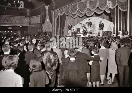 DAVE CLARK FIVE si esibisce al Tottenham Royal di Londra nel gennaio 1964. Foto: Tony Gale Foto Stock