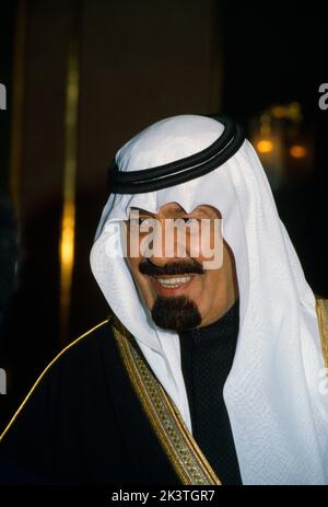 Arabia Saudita Principe Abdullah Bin Abdulaziz al Saud ex re dell'Arabia Saudita che regna tra il 2005 e il 2015 Foto Stock