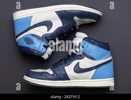 Rare sneaker Nike Air Jordan 1. Sneaker Nike hype Foto Stock
