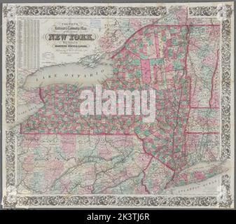 Mappa della ferrovia e del comune di Colton dello Stato di New York, con parti degli stati contigui e del Canada mappa della ferrovia e del comune di Colton dello Stato di New York, con parti degli stati contigui e mappa della ferrovia e del comune di Canada dello Stato di New York, Con parti degli stati Uniti e Canada Cartographic. Mappe. 1868. Lionel Pincus e la Principessa Firyal Map Division. Railroads , New York (state), New York (state) , divisioni amministrative e politiche, New York (state) Foto Stock