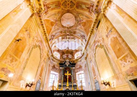 Il Santuario di Vicoforte (Santuario Regina Montis Regalis) è una chiesa monumentale situata nel comune di Vicoforte, in provincia di Cuneo, in Piemonte, Foto Stock