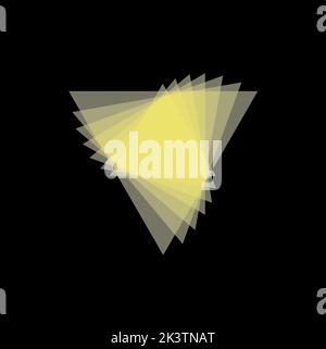 gli elementi geometrici con spigoli netti e linee chiare sono sovrapposti l'uno all'altro Foto Stock