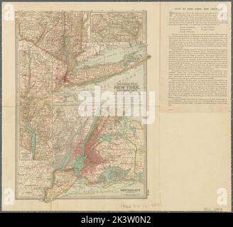 Il Century atlas, New York, parte meridionale: New York City e dintorni New York, parte meridionale New York City e dintorni Century atlas del mondo Matthews-Northrup Company. Cartografica. Mappe. 1897. Lionel Pincus e la Principessa Firyal Map Division. Regione di New York, zona metropolitana di New York Foto Stock