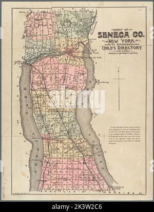 Mappa di Seneca Co., New York: Per accompagnare l'elenco di Child County Seneca, New York Cartographic. Mappe. 1894. Lionel Pincus e la Principessa Firyal Map Division. Ferrovie , New York (Stato) , Contea di Seneca , New York (Stato) , Contea di Seneca , Servizio postale , New York (Stato) , Contea di Seneca , Città e paesi , New York (Stato) , Contea di Seneca, Contea di Seneca (N.Y.) Foto Stock