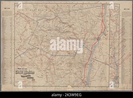 Mappa delle Catskill Mountains: Preparata espressamente per la West Shore Railroad, New York Central & Hudson River R.R. Co. Lessee ; eng'd by American Bank Note Co Cartographic. Mappe. 1887 - 1887. Lionel Pincus e la Principessa Firyal Map Division. West Shore Railroad Company, New York Central and Hudson River Railroad Company, Railroads , New York (Stato) , Catskill Mountains (N.Y.), Post Roads , New York (Stato) , Catskill Mountains (N.Y.), Catskill Mountains (N.Y.) Foto Stock