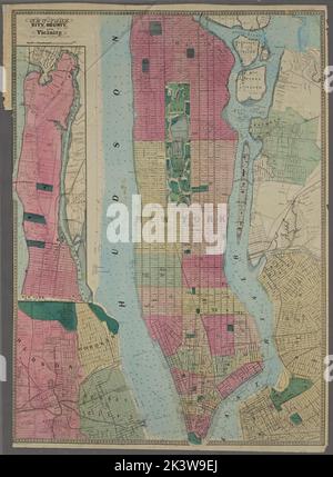 New York City, County, e dintorni 1864. Cartografica. Mappe. Lionel Pincus e la Principessa Firyal Map Division Foto Stock