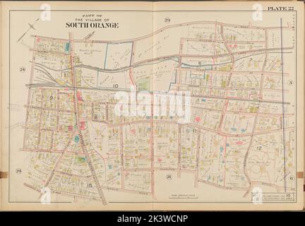 Parte del villaggio di Orange Sud. 22 Mappa delimitata da Ridgewood Rd., Berkeley Ave., Charlton Ave., Grove Rd., Riggs Pl., 3rd St. Cartographic. Atlanti, carte, carte catastali. 1904. Lionel Pincus e la Principessa Firyal Map Division. Contea di Essex (N.J.), Real Property , New Jersey , Contea di Essex (N.J.) Foto Stock