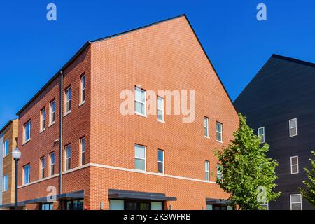 Vista soleggiata dell'appartamento per gli studenti dell'Oklahoma Foto Stock